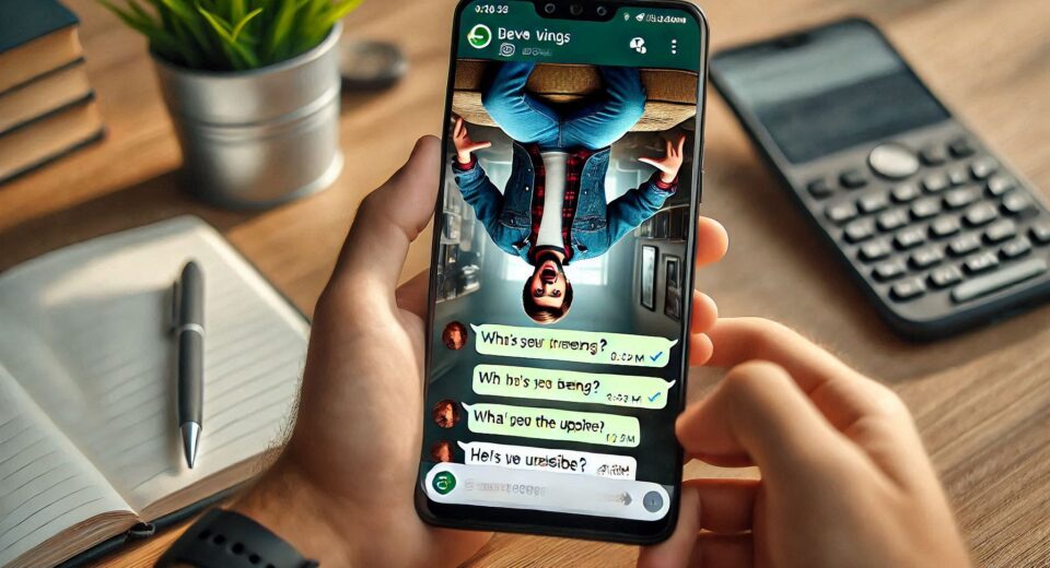 Gambar Terbalik di WhatsApp
